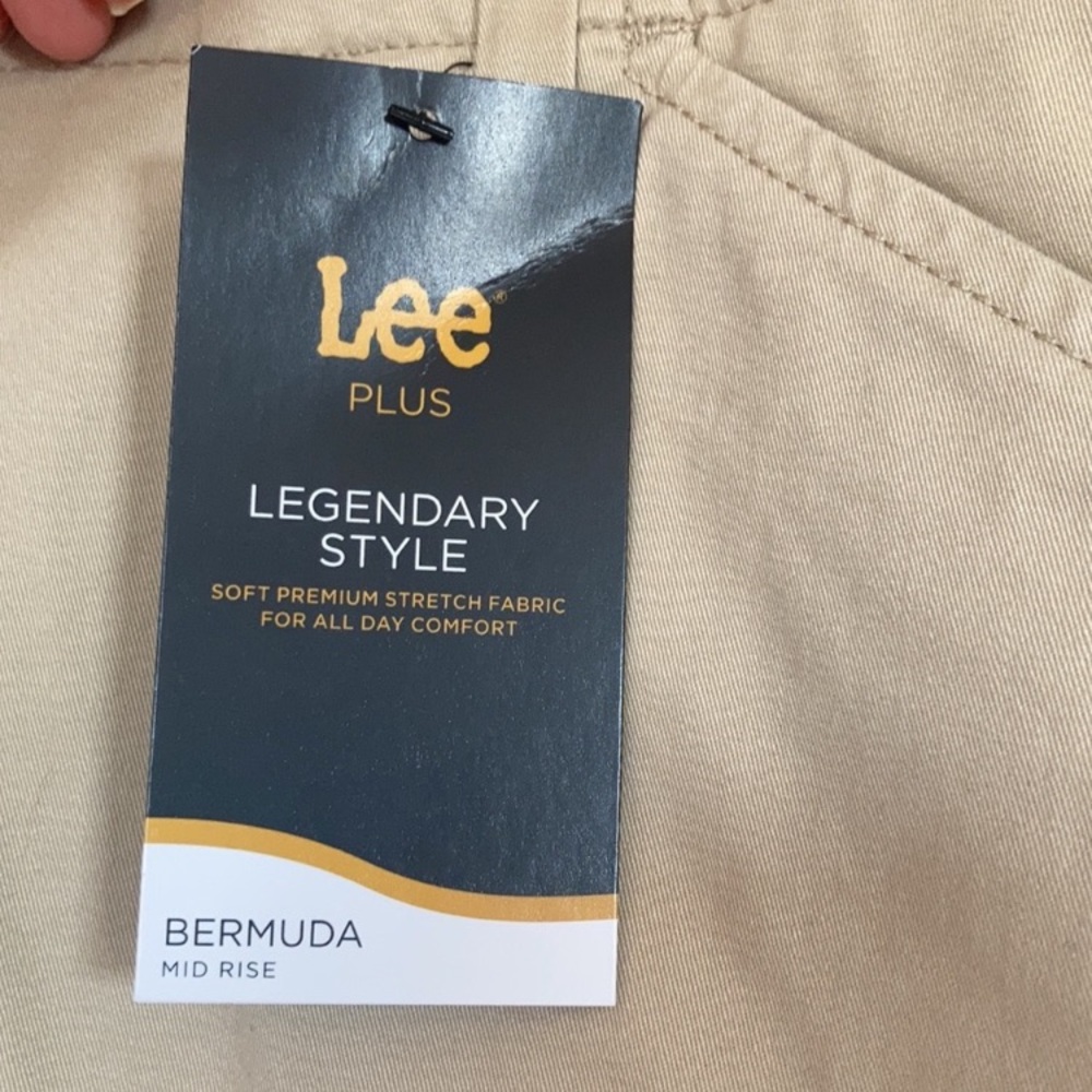 Lee Bermuda safari tan short soft premium stretch fabric 24W - Picture 4 of 15